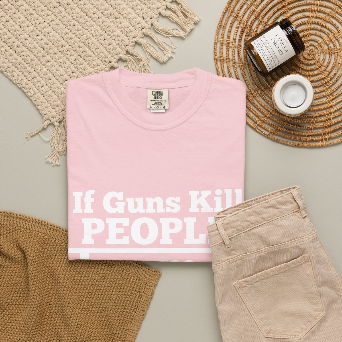 If Guns Kill People Funny Firearm Statement Comfort Colors Tee