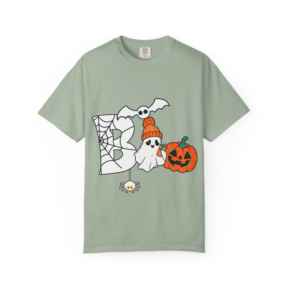 Cute Ghost Pumpkin Cozy Halloween Comfort Colors T-Shirt