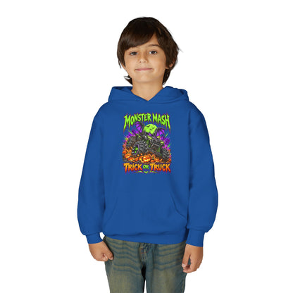 Monster Mash Trick or Truck Youth Halloween Hoodie