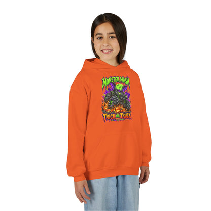 Monster Mash Trick or Truck Youth Halloween Hoodie