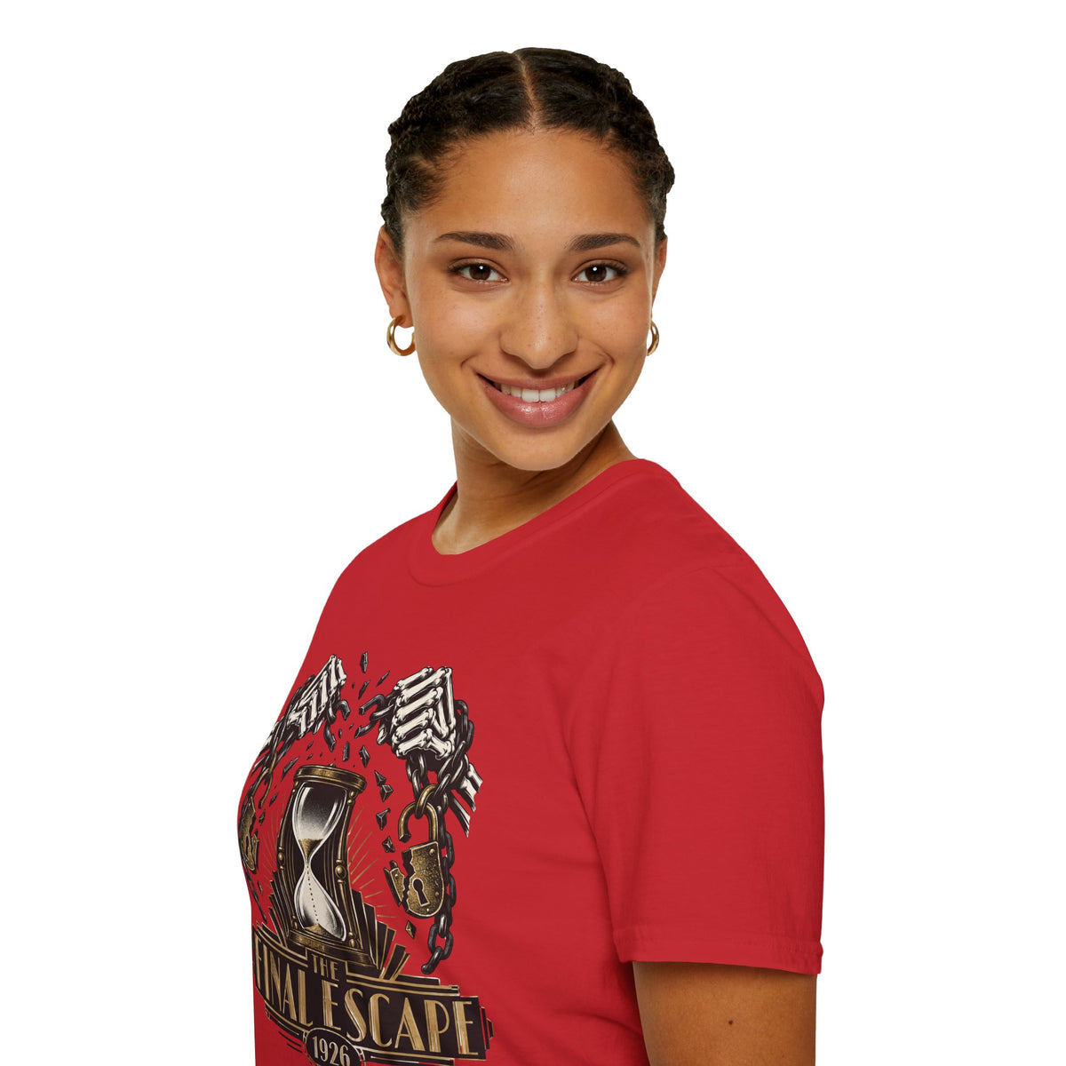 The Final Escape 1926 Shirt – Skeleton Chains Hourglass Art Deco Tee