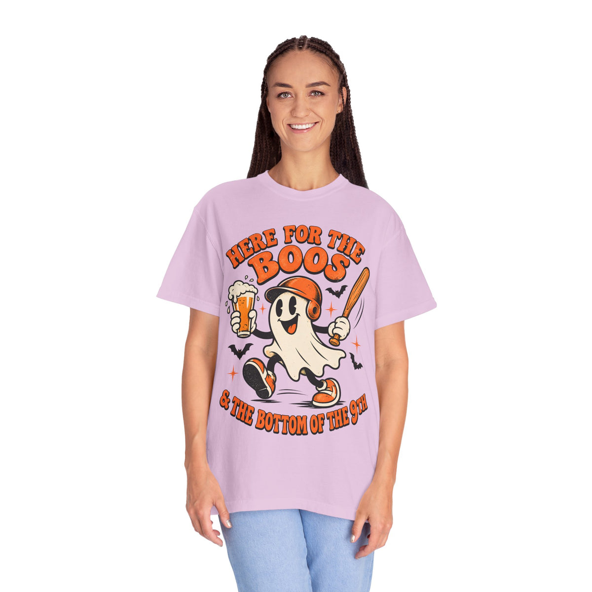 Here for the Boos Baseball Halloween Comfort Colors Tee