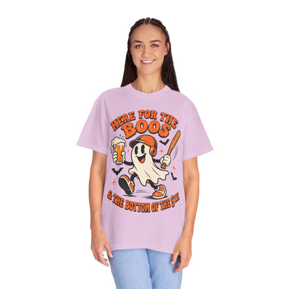 Here for the Boos Baseball Halloween Comfort Colors Tee