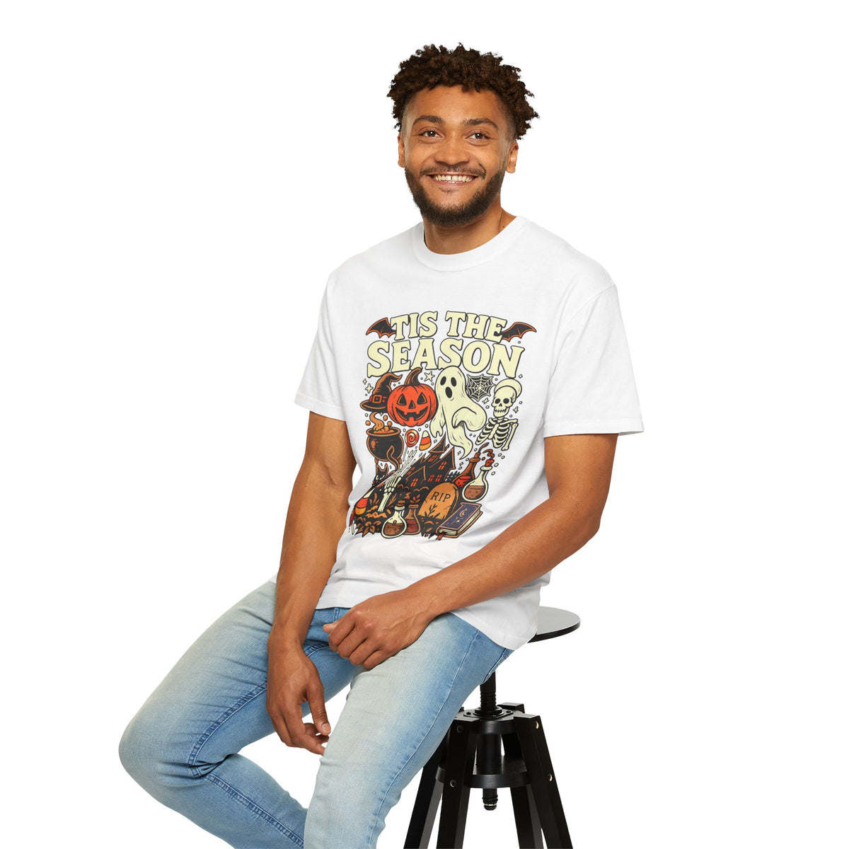 Tis the Season Spooky Halloween Comfort Colors Graphic Tee