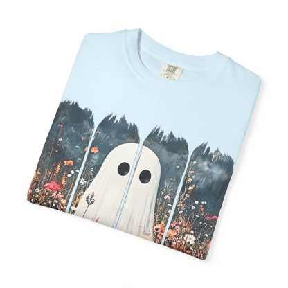 Floral Ghost Wildflower Halloween Comfort Colors T-Shirt