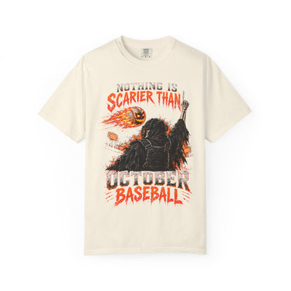 October Baseball Halloween Comfort Colors Graphic T-Shirt