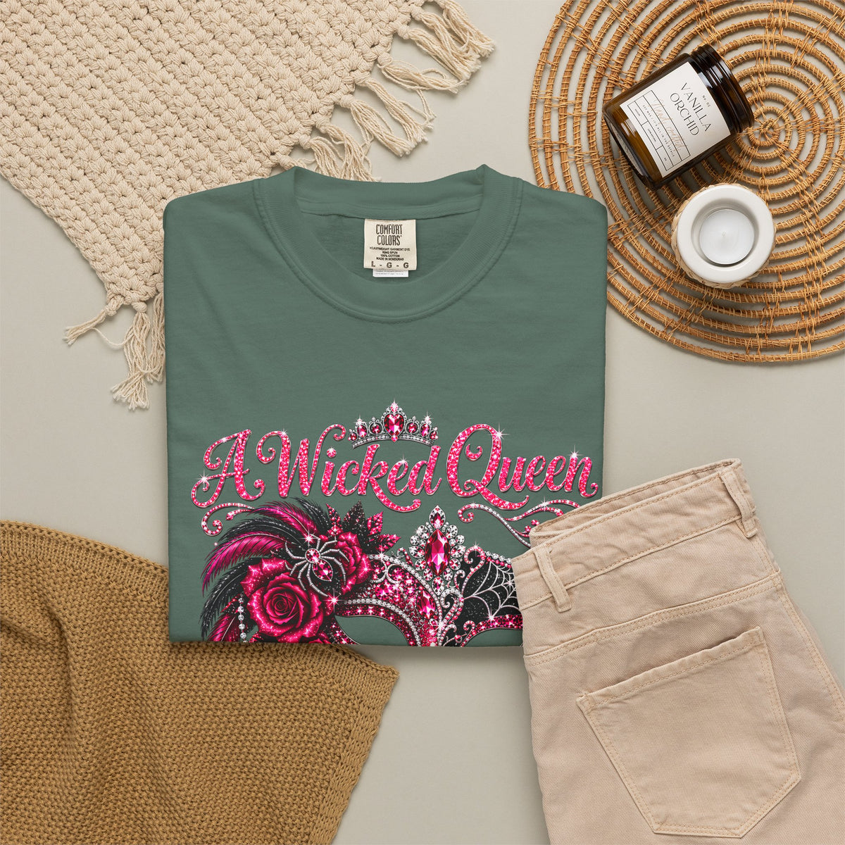 Personalized Wicked Queen October Birthday Comfort Colors Tee