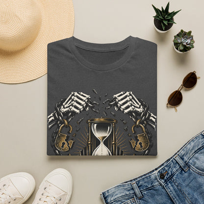 The Final Escape 1926 Shirt – Skeleton Chains Hourglass Art Deco Tee