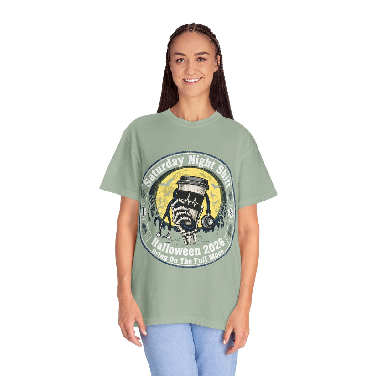 Saturday Night Shift Halloween 2026 Comfort Colors Tee