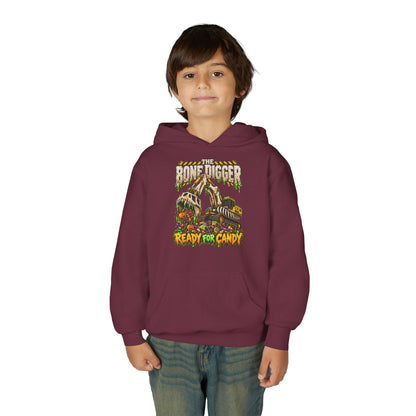The Bone Digger Ready for Candy Youth Halloween Hoodie