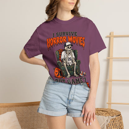 Horror Movies Game 7 Baseball Comfort Colors T-Shirt