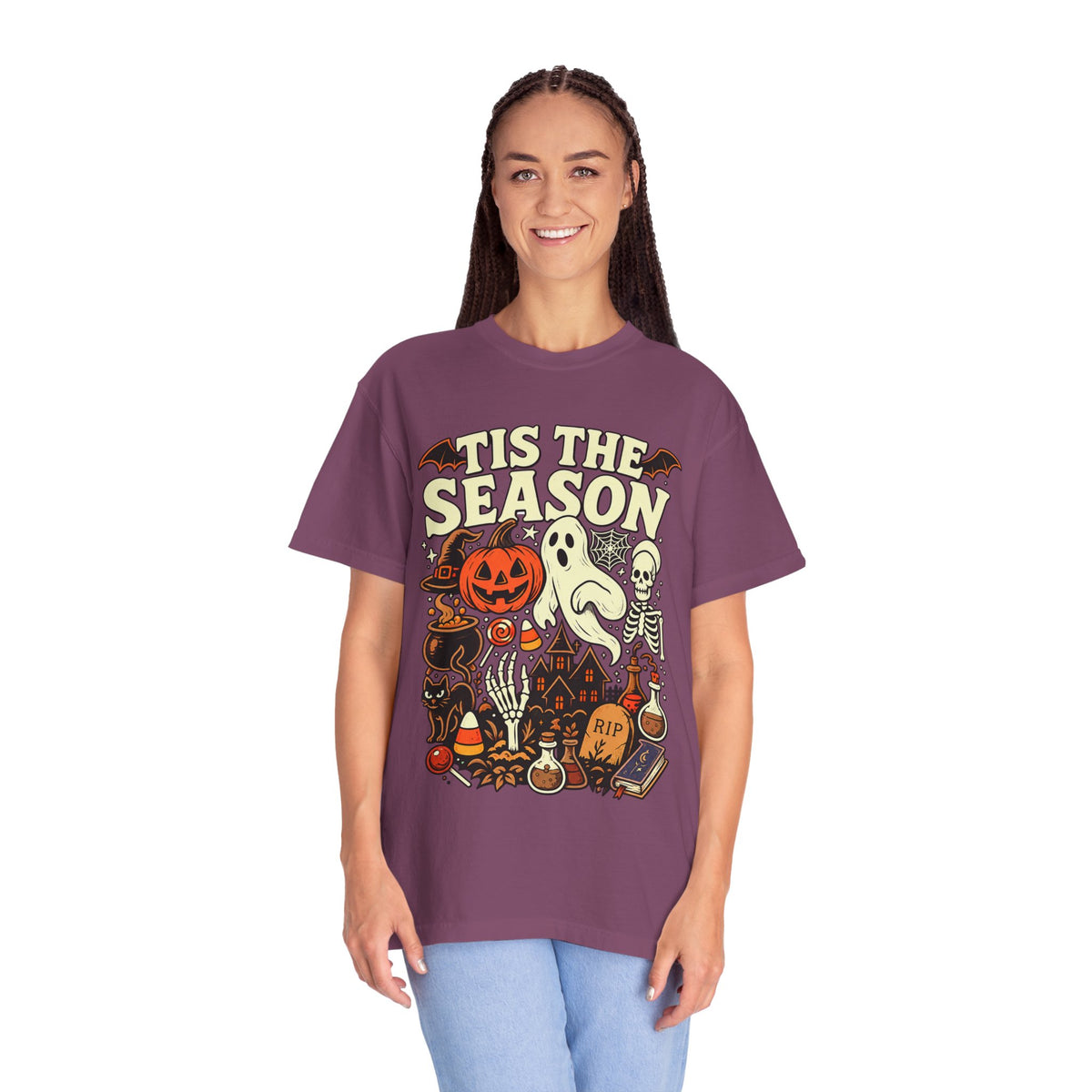Tis the Season Spooky Halloween Comfort Colors Graphic Tee