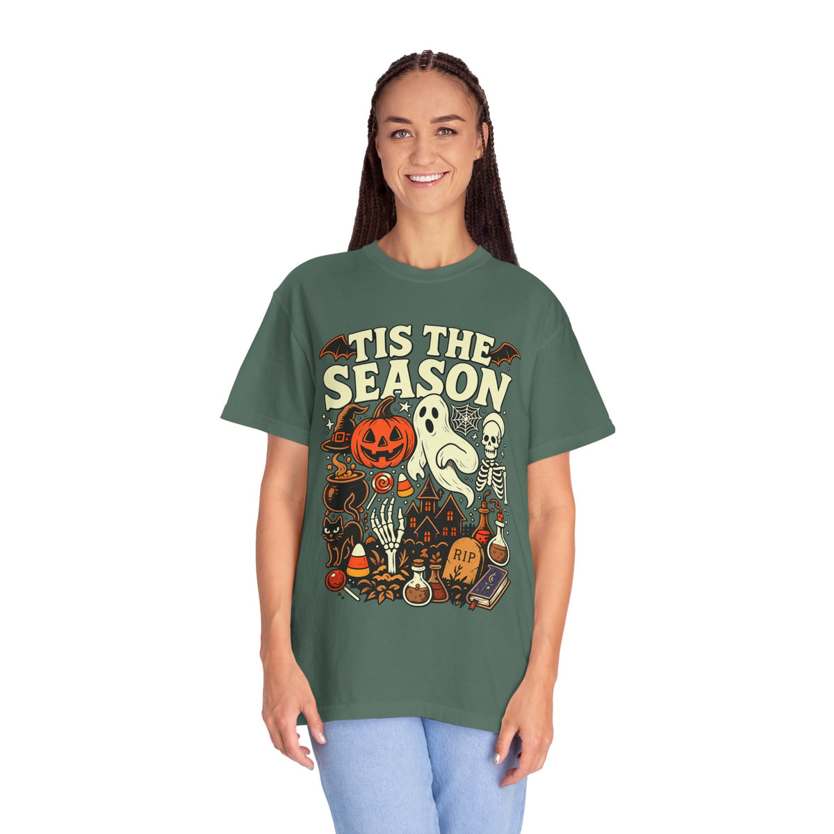 Tis the Season Spooky Halloween Comfort Colors Graphic Tee