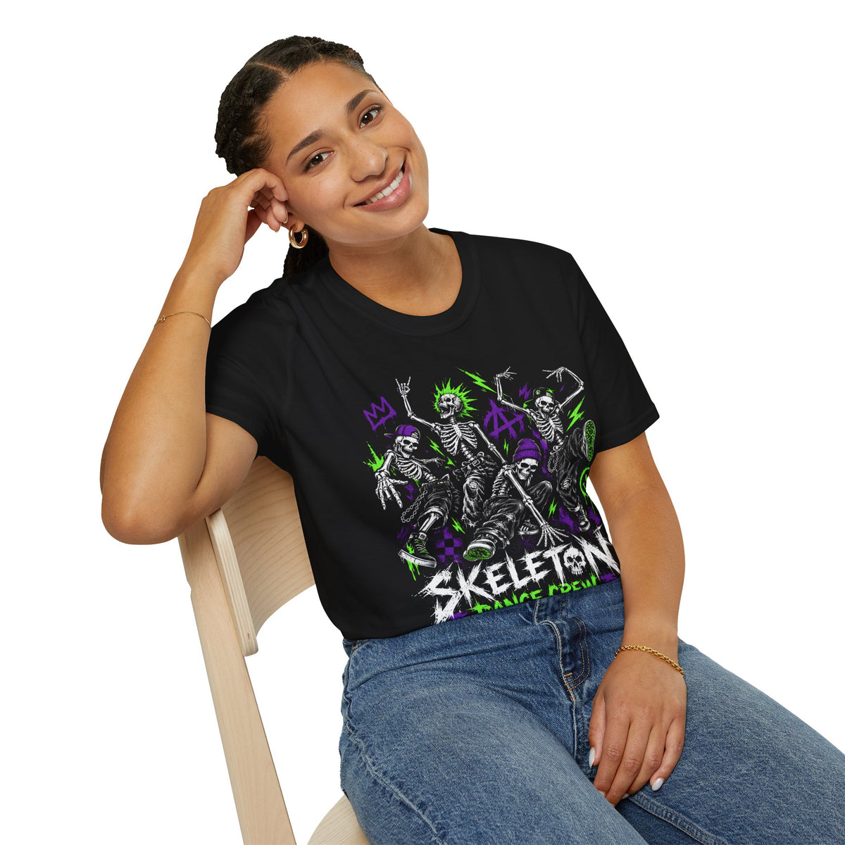 90s Skateboarding Skeleton Dance Crew T-Shirt