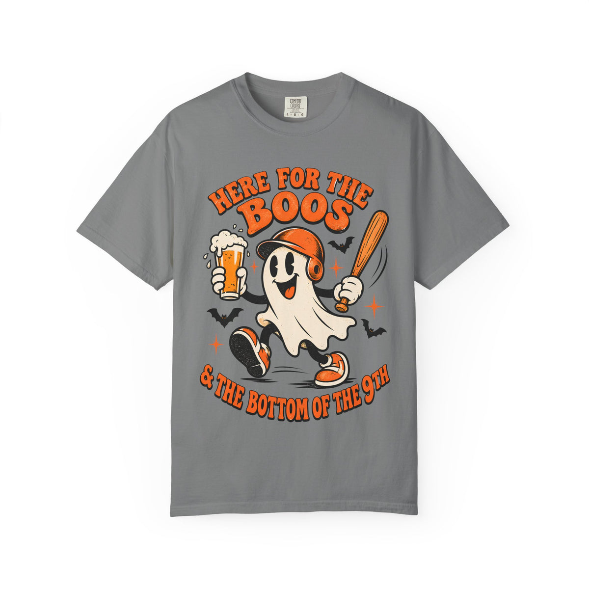 Here for the Boos Baseball Halloween Comfort Colors Tee