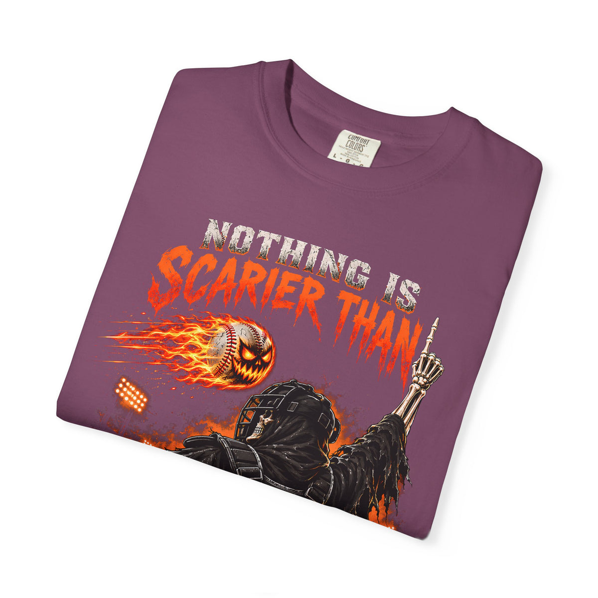 October Baseball Halloween Comfort Colors Graphic T-Shirt