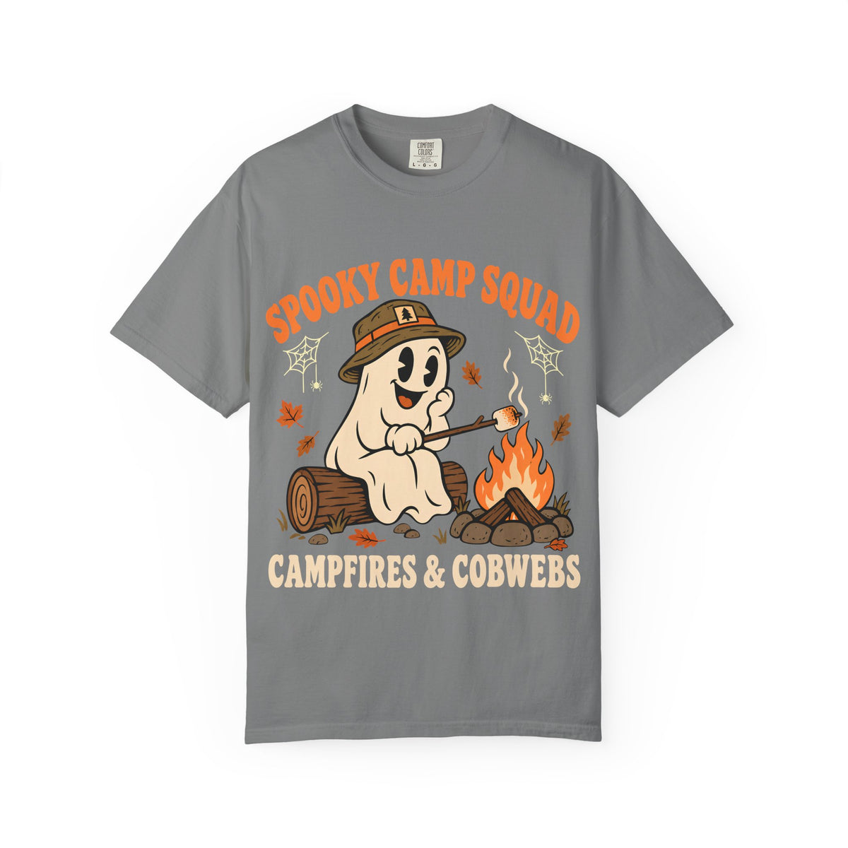 Spooky Camp Squad Campfires & Cobwebs Comfort Colors Tee