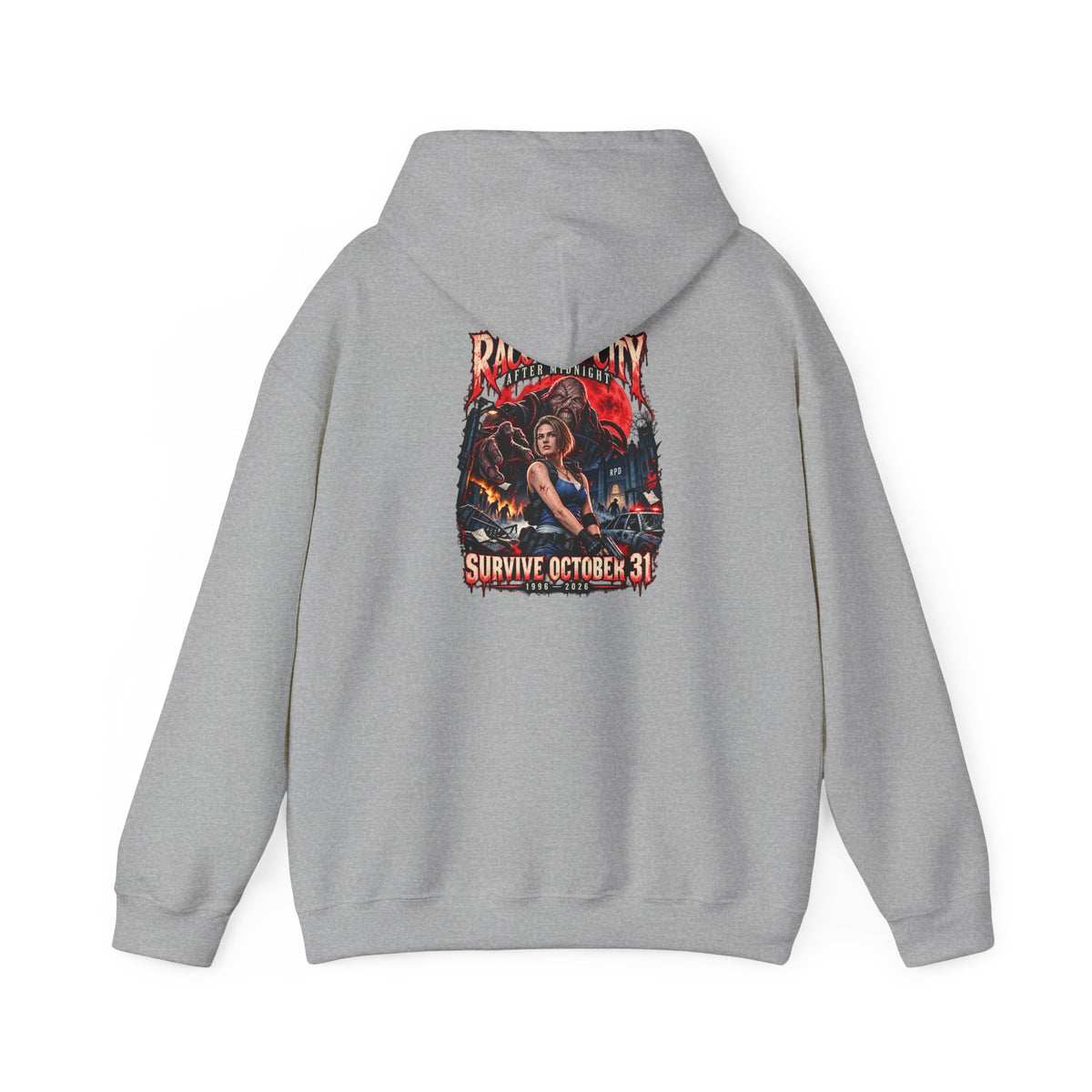 Raccoon City After Midnight Halloween Gildan 18500 Hoodie