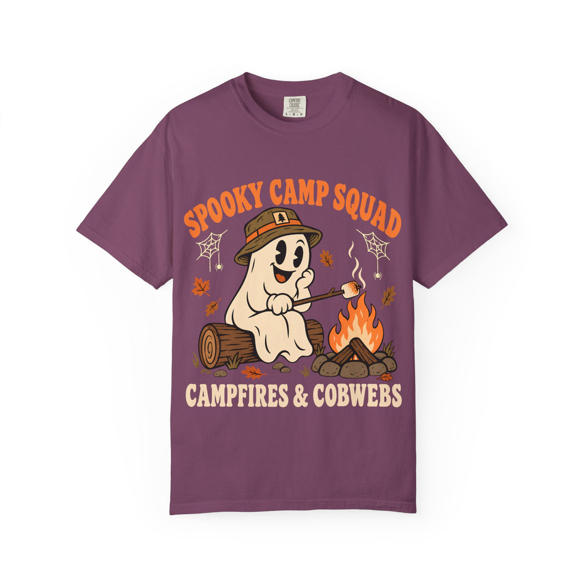 Spooky Camp Squad Campfires & Cobwebs Comfort Colors Tee