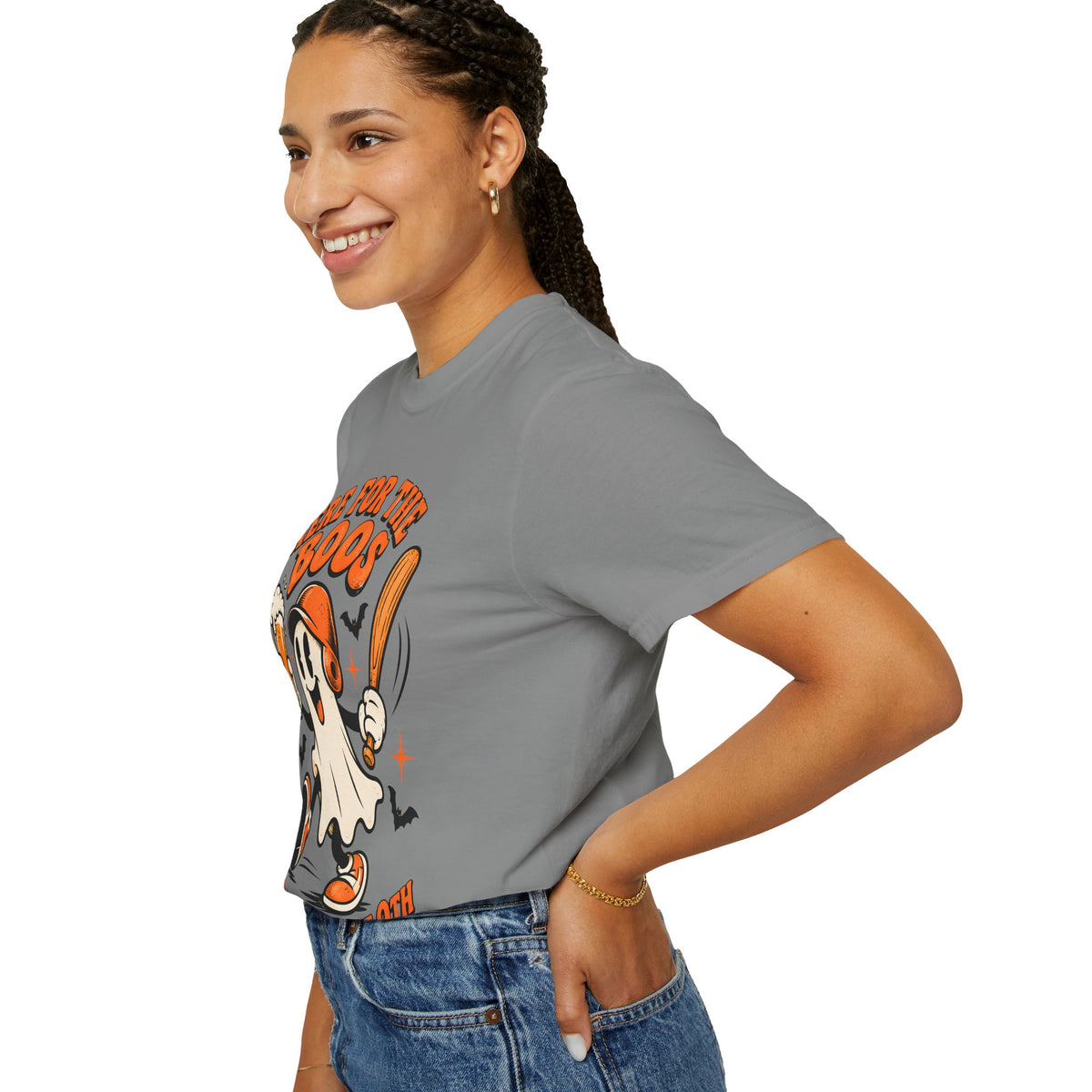 Here for the Boos Baseball Halloween Comfort Colors Tee