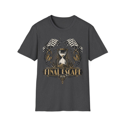 The Final Escape 1926 Shirt – Skeleton Chains Hourglass Art Deco Tee