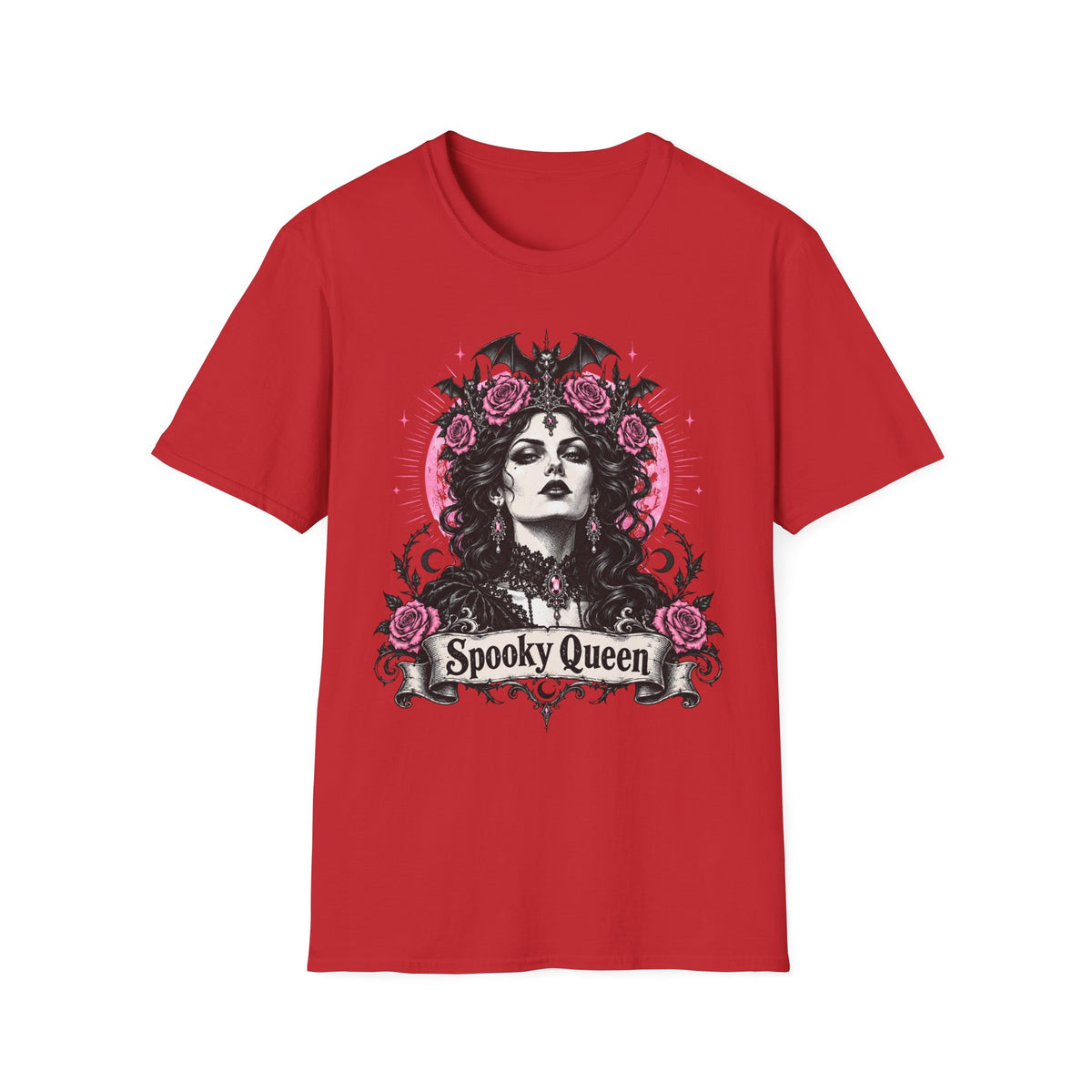 Pink Spooky Queen Pastel Gothic Glamour Witch T-Shirt