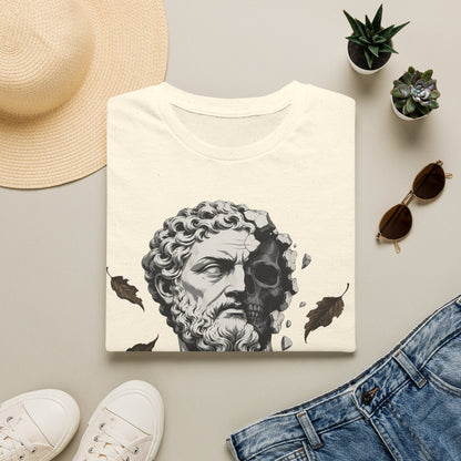 Memento Mori Embrace The Fall Shirt – Stoic Skull Statue Autumn Tee