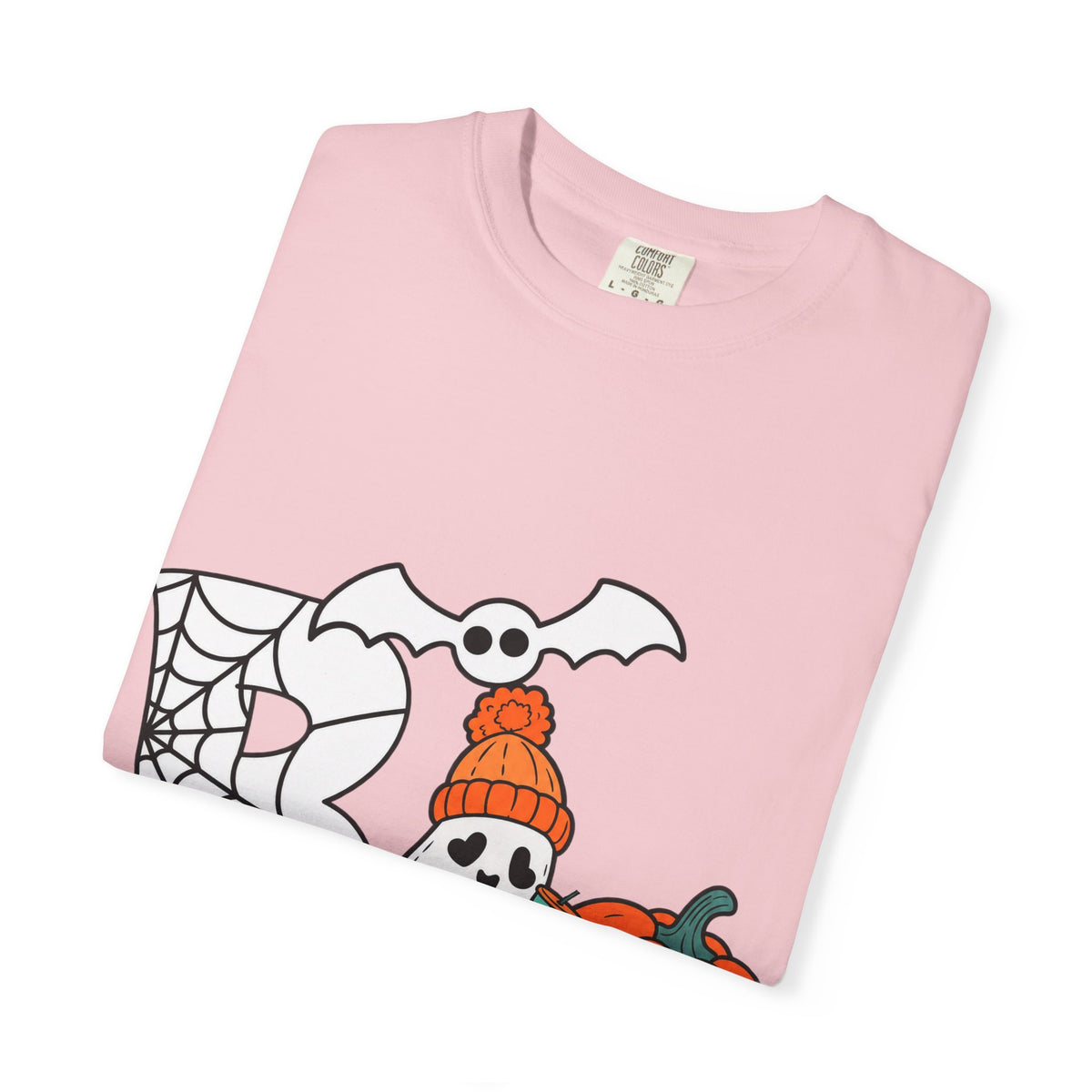 Cute Ghost Pumpkin Cozy Halloween Comfort Colors T-Shirt