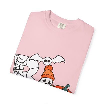 Cute Ghost Pumpkin Cozy Halloween Comfort Colors T-Shirt