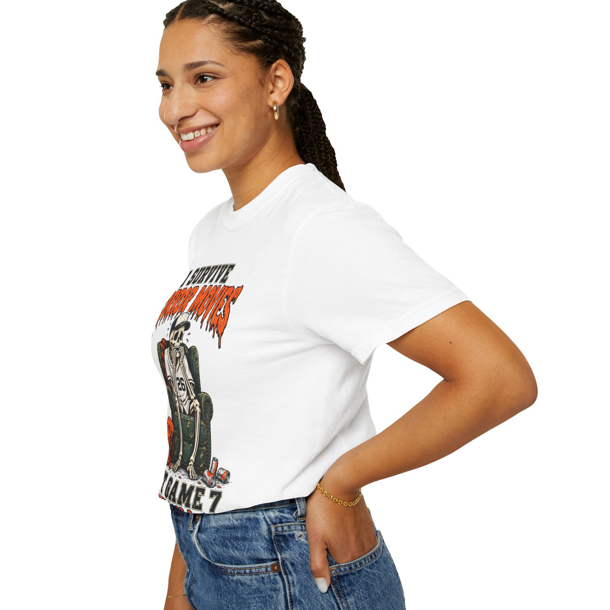 Horror Movies Game 7 Baseball Comfort Colors T-Shirt