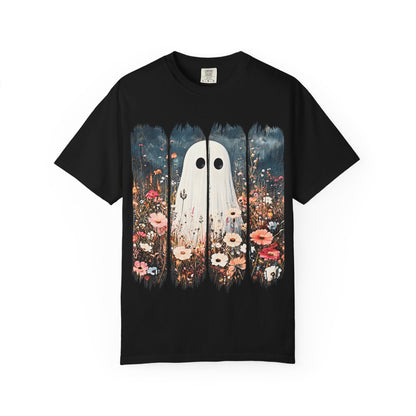 Floral Ghost Wildflower Halloween Comfort Colors T-Shirt