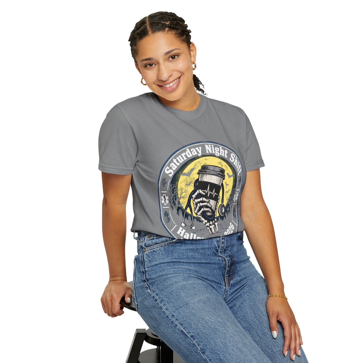 Saturday Night Shift Halloween 2026 Comfort Colors Tee
