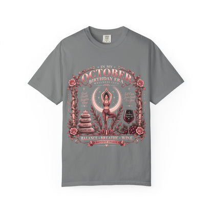 In My October Birthday Era Wellness Club Comfort Colors Tee