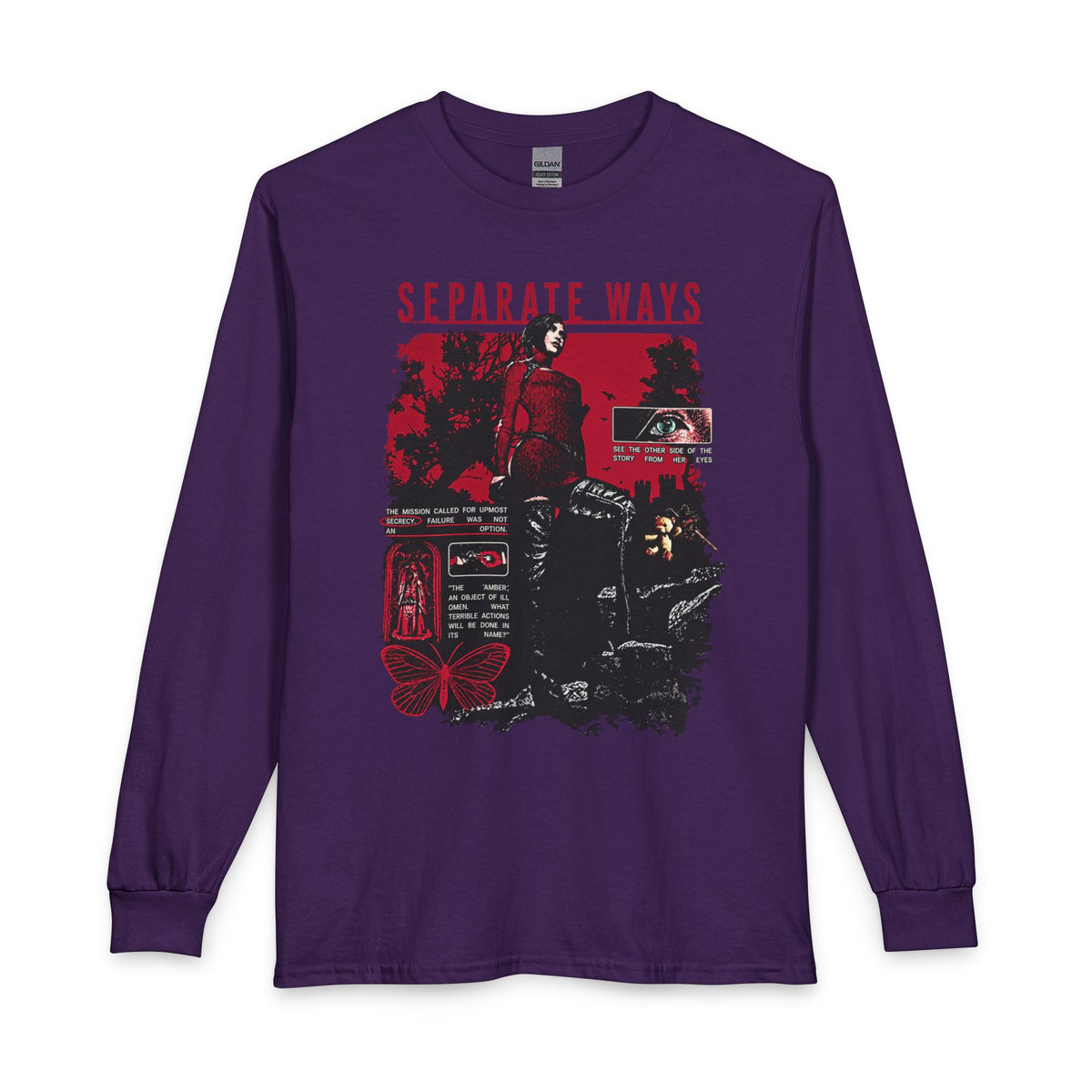 Separate Ways Survival Horror Gildan Heavy Cotton Long Sleeve Tee