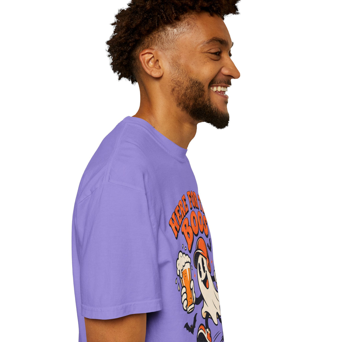 Here for the Boos Baseball Halloween Comfort Colors Tee
