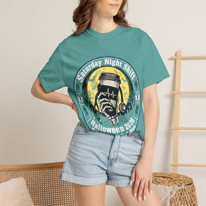 Saturday Night Shift Halloween 2026 Comfort Colors Tee