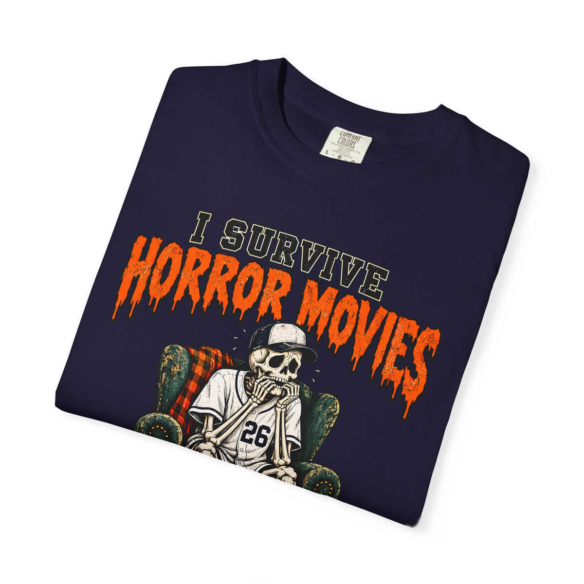 Horror Movies Game 7 Baseball Comfort Colors T-Shirt