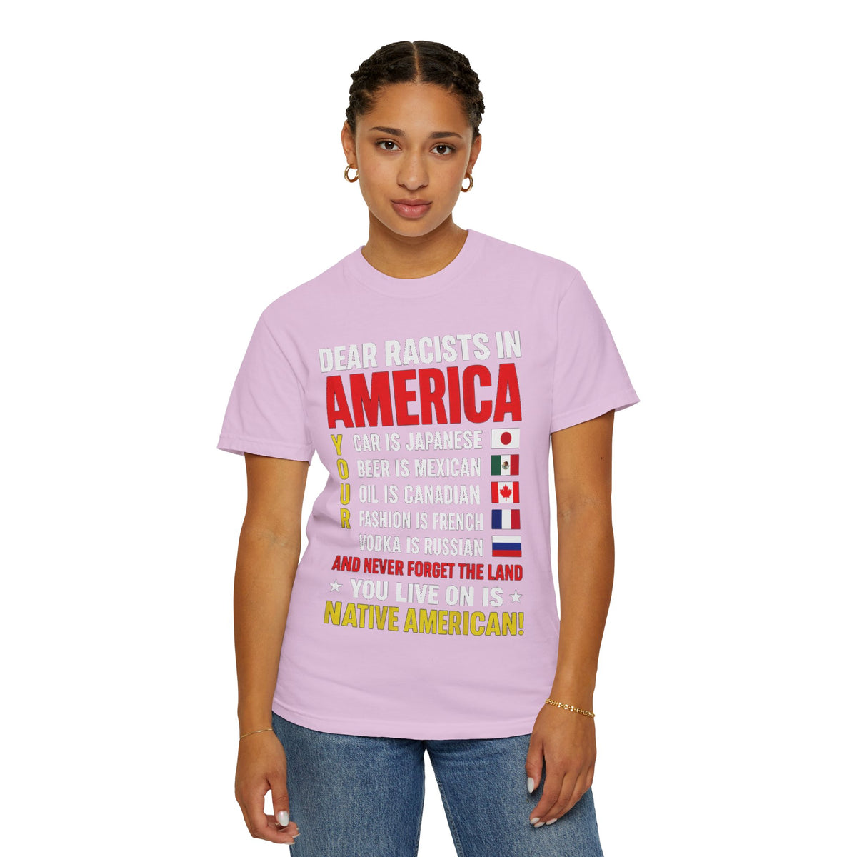 Dear Racists in America Anti-Racism Comfort Colors Tee