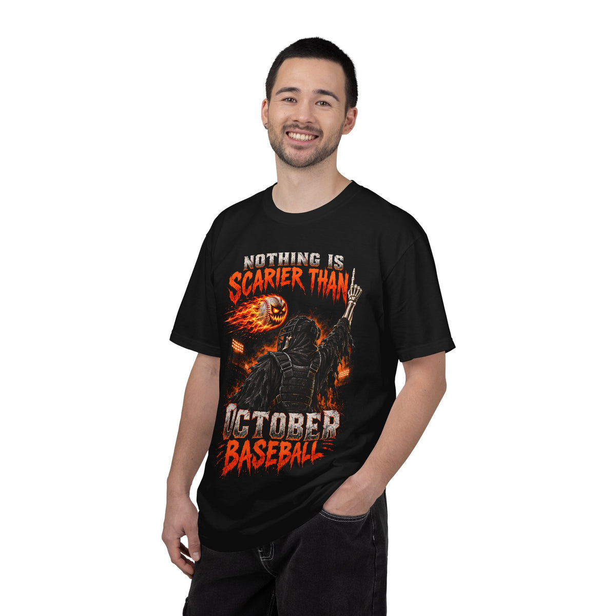 October Baseball Halloween Comfort Colors Graphic T-Shirt