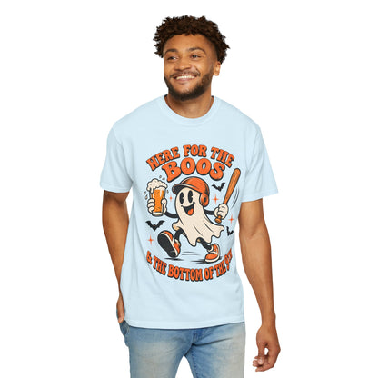 Here for the Boos Baseball Halloween Comfort Colors Tee