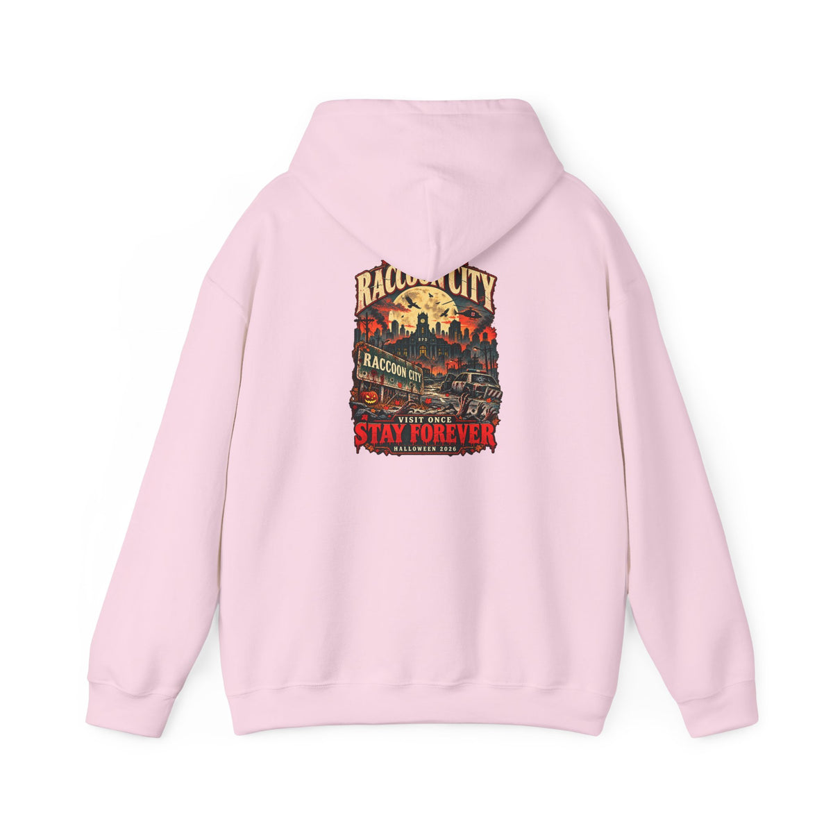 Welcome to Raccoon City Halloween 2026 Gildan 18500 Hoodie