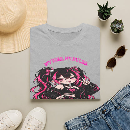 My Vibe, My Rules Anime Chibi Graphic Tee