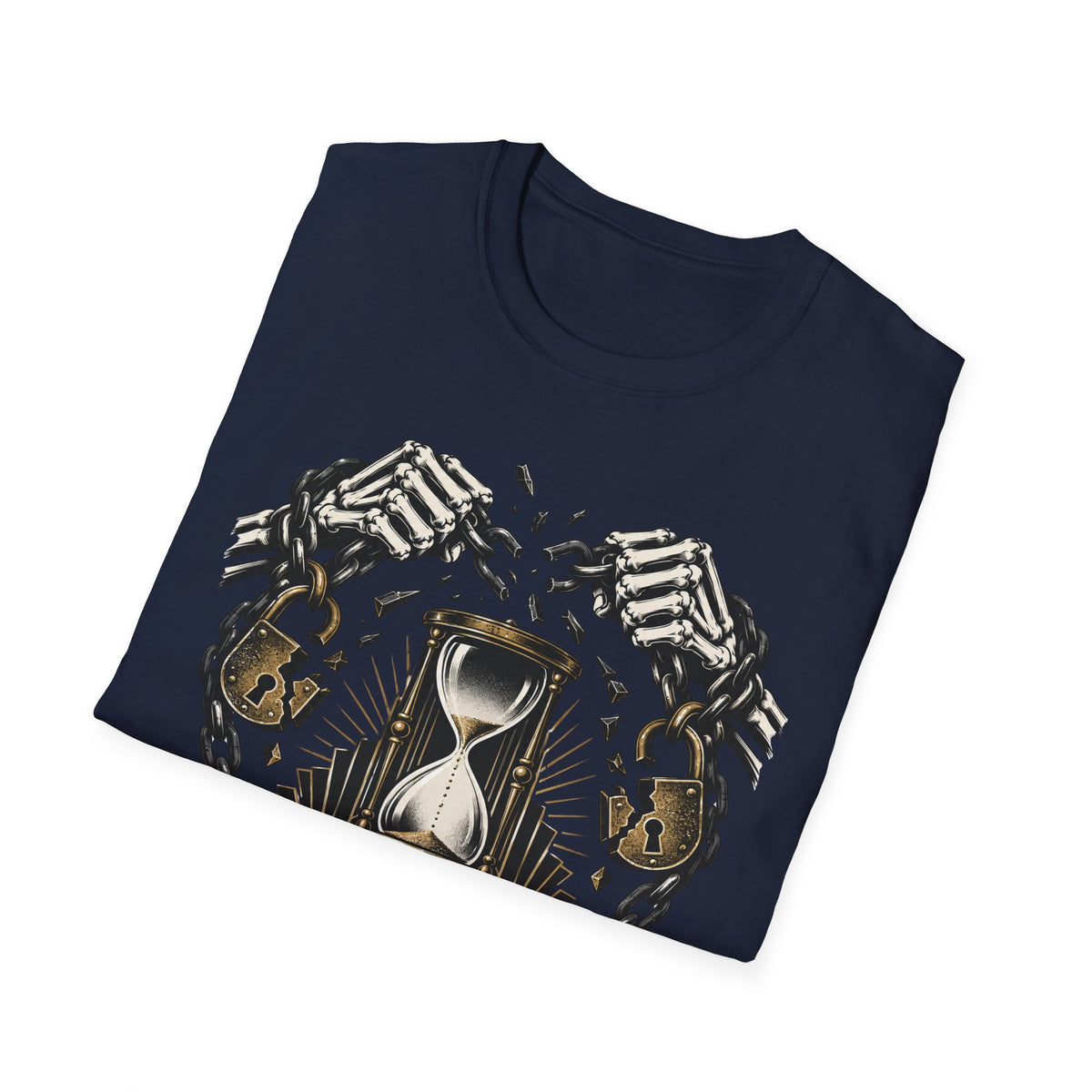The Final Escape 1926 Shirt – Skeleton Chains Hourglass Art Deco Tee