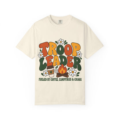 Troop Leader Coffee Campfires Chaos Comfort Colors Tee