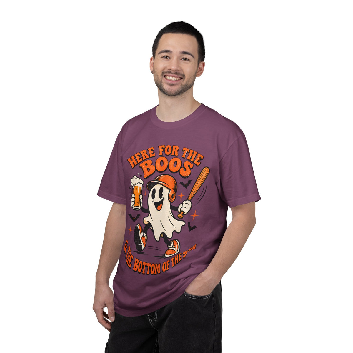 Here for the Boos Baseball Halloween Comfort Colors Tee