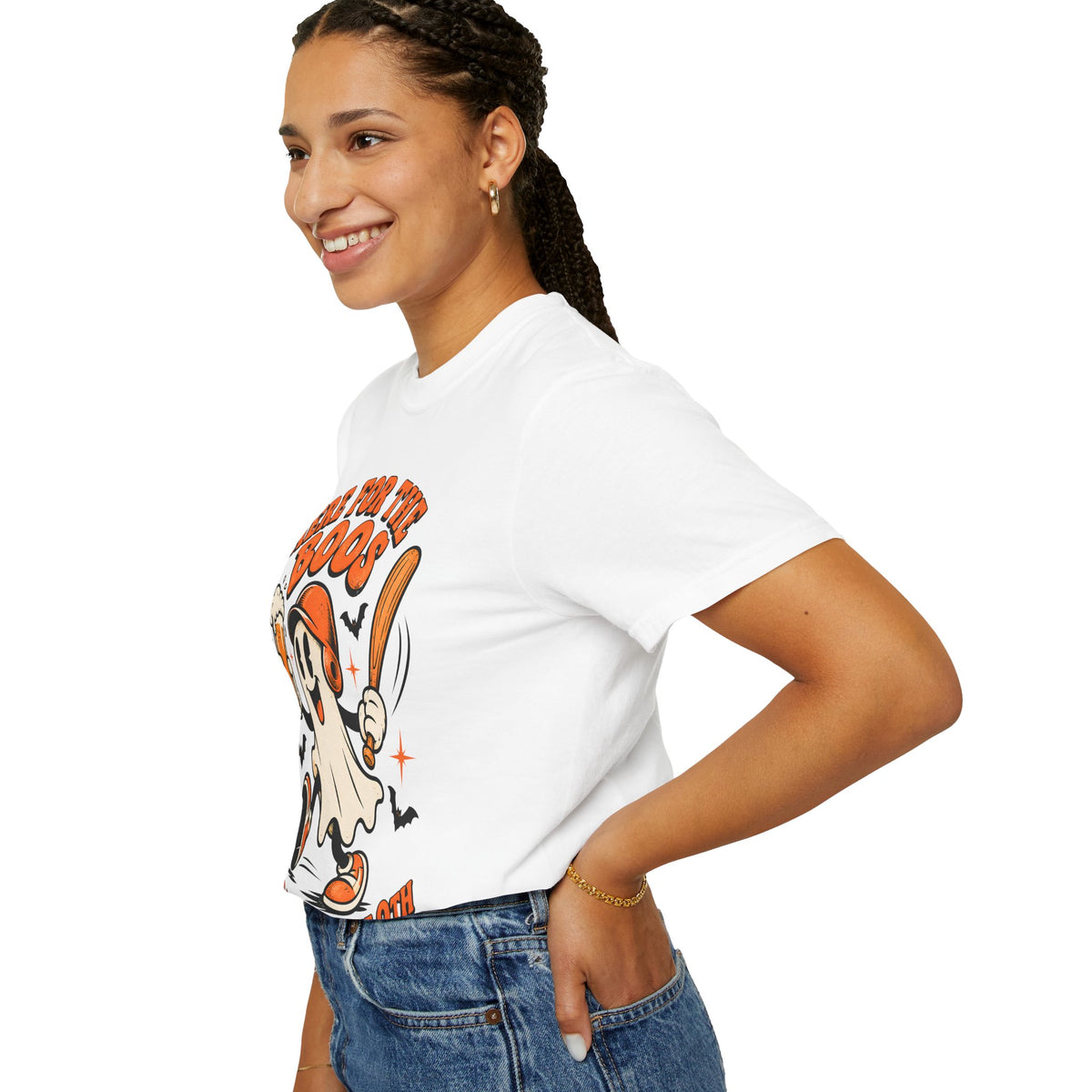 Here for the Boos Baseball Halloween Comfort Colors Tee