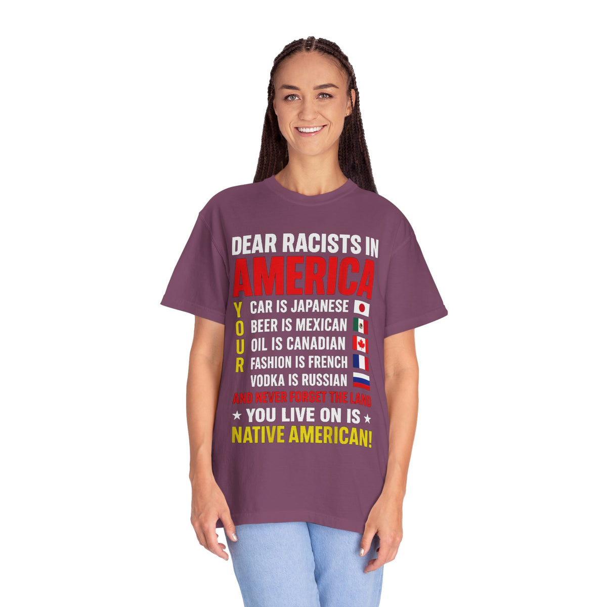Dear Racists in America Anti-Racism Comfort Colors Tee