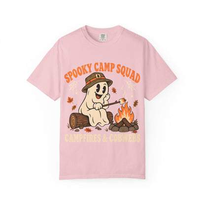 Spooky Camp Squad Campfires & Cobwebs Comfort Colors Tee