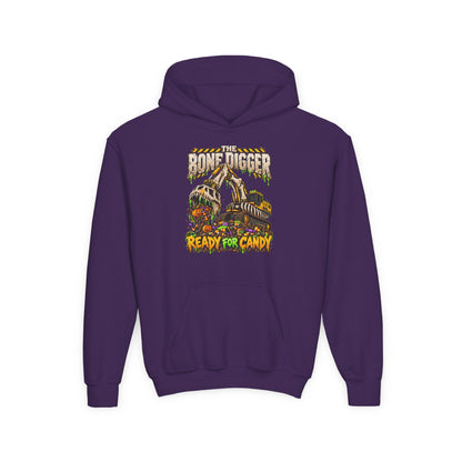 The Bone Digger Ready for Candy Youth Halloween Hoodie