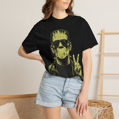 Frankenstein Bubblegum Peace Sign Comfort Colors T-Shirt